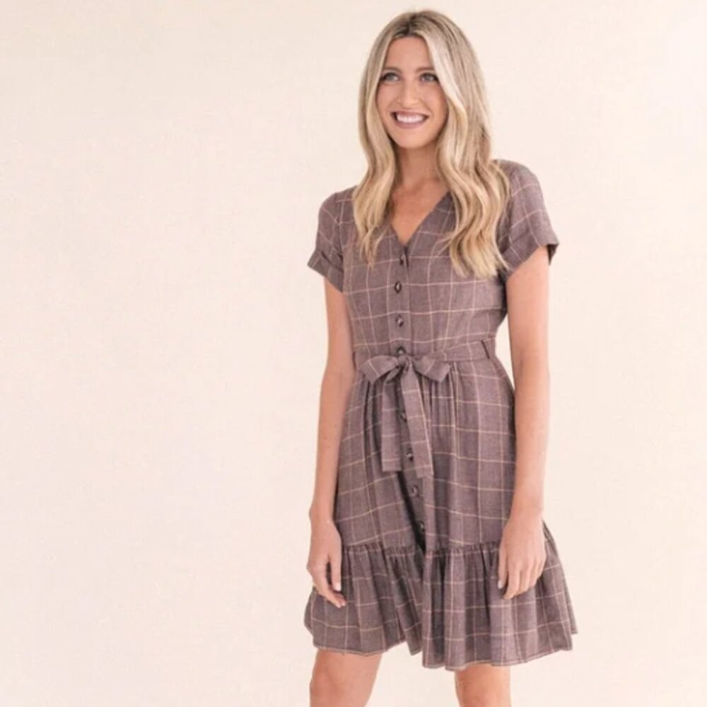 Gal Meets Glam Emerson Plaid Dress